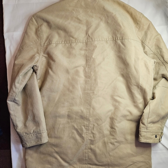 Roundtree & Yorke Mens Beige Jacket With Zipper And Button Closure Size Large - Picture 15 of 15